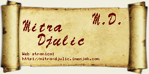 Mitra Đulić vizit kartica